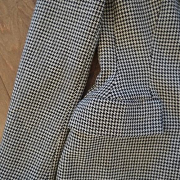Flow Structured Long Sleeve Collared Houndstooth Blazer Gray Womens Size Medium - Picture 3 of 7